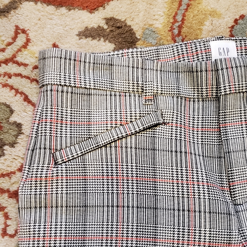NWOT GAP plaid  skinny ankle pants size 8